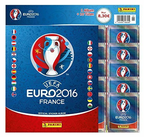 Euro 2016 France Sticker Starter-Set: Starter-Set mit Album und 10 Tüten