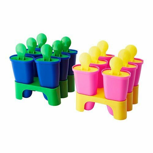 Ikea Chosigt Eis Lutscher Stieleisformen Gefrierbehälter für Eislutscher 6er Set (Gelb / Rosa)
