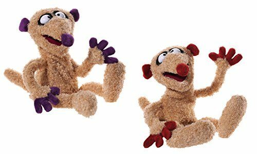 Jan & Henry 519589 - Handspielpuppenset, braun/rot/lila