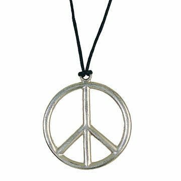 Kette Peace-Zeichen aus Metall, Ø 5cm PREISHIT