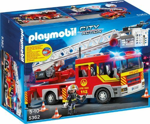 PLAYMOBIL 5362 - Feuerwehr-Leiterfahrzeug mit Licht und Sound