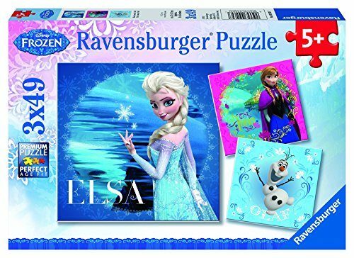 Ravensburger 09269 - Elsa, Anna und Olaf - 3 x 49 Teile Puzzle
